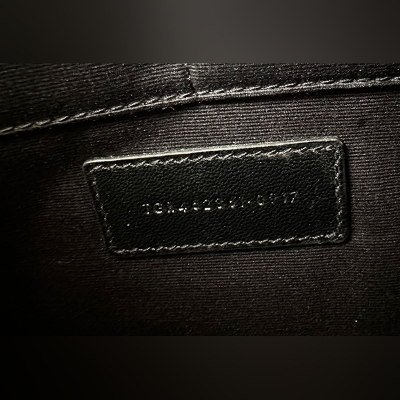 Authentic Saint Laurent Black Croc Embossed Leather Pouch Like New - Picture 8 of 8